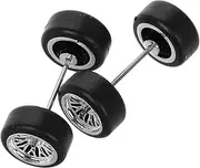 1 Set Scale Rc Car Rubber Tires and Wheel Hubs and Easy to Install Car Accessories for DIY Modifications and Replacement Wheels