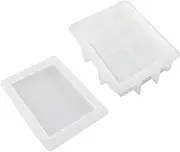 2 Resin Box Mold with Lid | Jewelry Box Resin Molds - Large Rectangle Carved Container Epoxy Resin Silicone with Lid Set for Casting Resin Box Molds for Jewelry Napkin Candy