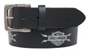 Harley-Davidson Men's Thunderstruck Belt, Genuine Black Leather HDMBT11032 (42)