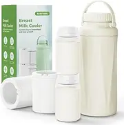 EASYVAVA Lock-Cold PRO Breast Milk Cooler Bottle - 360° Cooling for 24H Freshness,22oz BPA-Free Portable Breastmilk Storage TSA-Approved for Travel,Office & Night Pumping,Beastfeeding Essentials