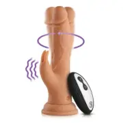 FemmeFunn Turbo Rabbit 2.0 Remote Controlled Vibrating Dildo - Nude