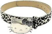 [MLSTKWIG] 1 PCS Kitty Cat Belt Leopard Belt Women Belt Y2K Belt Hip Hop Belt Korean Belt Jeans Skirt Belt 105 * 3.3 cm/41.3 * 1.3 in