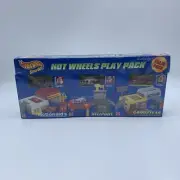 New Sealed Hot Wheels Play Pack Sto & Go McDonald’s Triple Pack 90’s 1995