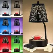 Black Tree ﻿Candle Warmer Lamp, LED Colors Changing Candle Warmer with Timer,...