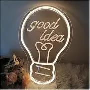Hanging Art Neon Signs Good Idea in Bulb LED Neon Light Sign Letters Holiday Birthday Party Home Wall Decoration Lamp