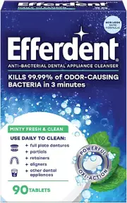 Cleaner retainer tablets guard denture invisalign brite cleaning mouth 90 Tablet