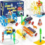 STEM Kits for Kids Age 8-10, 6 Set STEM Robotics Activities for Kids 8-12, Science Experiments for Kids 6-8 9-12, Robot Building Kit for Kids 5-7, Kids Crafts Engineering Electric Motor Kit