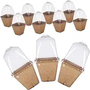 Abaodam 20pcs Plant Pots with Lids for Succulent Planting Durable Paper Nursery Pots with Drainage for Garden Flowers for Home Use
