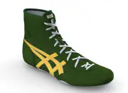asics Boxing Wrestling Shoes Green Yellow Line White NEW EX-EO TWR900 Next