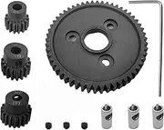 Rc Metal Steel 54T 32P Spur Gear with 15T/17T/19T Pinions Gear Sets Replace 3956 for Traxxas Slash 4x4 4WD/2WD/VXL Rally/Stamped