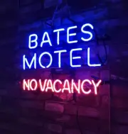 17"x14" Bates Motel No Vacancy Acrylic Neon Sign Light Lamp Visual Beer Bar JY