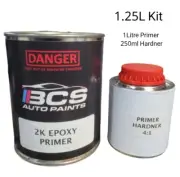 BCS Epoxy Primer Grey 2 Pack 2k Kit 1.25L Kit cars and motorbikes