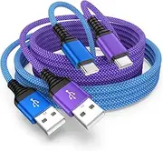 USB Type C Samsung S25 Edge S24 Charger 3A Fast Charging Cord Android Phone Charger Cable 2Pack 6FT for Samsung Galaxy A56 A36 A26 A16 A55 A35 A25 A15 A54 A53 S25 S24 Ultra S23 S22 S21 Z Flip 6 5 4 3