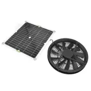 Solar Panel Fan Kit 10in 100W Waterproof Solar Panel Round Ventilation Case