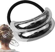 Setauoo Pony Tail Holders - Ponytail Headband Metal Hair Tie Double Arch Ponytail Hair Tie,Ponytail Hair Cuff, Hair Ties, Hair Scrunchies for Birthdays, Holidays, Women, Girls, Daily