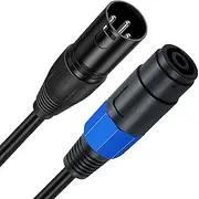 tunghey Speakon to XLR Cable Audio Jack Speakon Plug Female to XLR 3Pin Male Speaker Extension Cable Microphone Mic Wire with Twist Lock for Amplifier Pro DJ PA Stage (0.5M)