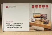 AV Access KVM Switch Dock 2 Monitors 2 Laptops 4K KVM Switch Dual Monitor