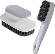Ganganmax Cleaning Brush Household Small Laundry Brush for Soft Bristle Scrub Clothes Shoe Underwear Fabric Hand Cleaning Brush (Gray)
