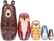 Wooden Russian Nesting Stacking Dolls Toy Matryoshka Collection Doll for Home Bedroom Ornaments Craft Supplies