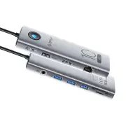 Orico 10 In 1 Type-C Docking Station USB Adapter with USB2.0 USB3.0*3 PD100W USB-C 4K@60Hz HD RJ45 SD/TF Card Reader 3.5