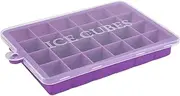 Silicone Ice Cube Tray with Lid Ice Cubes Baking BPA Free Easy to Release for Juice Baby Food Chocolate 24 Holes Multicolor707
