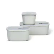 Mepal Easyclip 3 Piece Storage Box Set - Nordic White