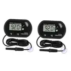 2Pcs Digital Aquarium Thermometer with LCD Display - Fahrenheit/Celsius 2PCS