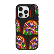 iPhone 16 Pro Impact Ring Stand Case MagSafe Compatible Rainbow Mushrooms by Matthew Langille