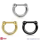 1-3x Surgical Steel Septum Clicker Rings Nose Hoop Helix Tragus Lip Cartilage