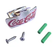 Coke Bottle Opener Silver Coca Cola Metal - Screws & wall plugs included - New