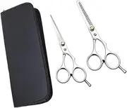 PACKOVE 1 Set Haircut Hairdressing Scissors with Black Storage Bag Durable Flat Thinning Scissors for Home Pets Salon Use
