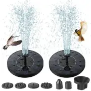 Saillong 2 Pack Solar Bird Bath Fountain Pump, 2.5W Outdoor Solar Powered Bir...