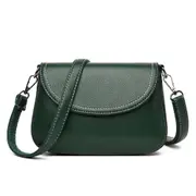 PU Leather Casual Shoulder Bag Messenger Bag Ladies Handbag (Green)