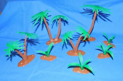 MARX REISSUE Palm Trees AND FERNS for Toy Soldiers (54MM) 19 Pieces