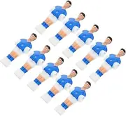 Generic 10Pcs Table Football Machine Accessories Plastic Soccer Player Figurines for Tabletop Football Game Creative Replacement Dolls