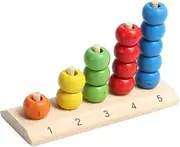 JOINPAYA Educational Plaything Boys and Girls Math Toy Wooden Counting Puzzle for Toddlers