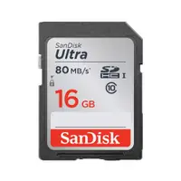 在飛比找ETMall東森購物網優惠-SanDisk 16GB 記憶卡 Ultra SDHC UH