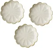 Mikinona 3pcs para Mini Postres Pasta Plates Ceramic Dip Ketchup Bowl Pottery Fruit Plate Small Bowl Small Plate Appetizer Nordic Dipping Sauce Bowl Seasoning Serving Bowls
