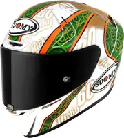 Suomy SR-GP Hickman Replica Helmet, white-green, Size S for Men White Green