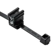 2-Pc Cble Tie/Edge Clip 8in L EC4A 1–3 mm Pnl 45lb PP/PA66HIRHSUV Blck (500EA)