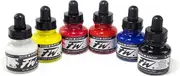 Daler-Rowney FW Acrylic Artists Ink Set of 6 Primary Colors (160100006)