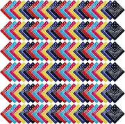 [Handepo] 200 Pcs Bandanas Bulk Paisley Bandanas Unisex Head Wrap Scarf Cowboy Bandanas Headband Handkerchief for Women Men