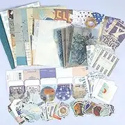 86Pcs Vintage Scrapbook Kit, Scrapbook Stickers Cards Bookmarks DIY Journaling Supplies Set, Junk Journal Scrapbooking Supplies, Aesthetic Journaling Arts Craft Kit for Teen Girl (C)