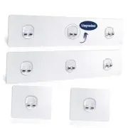 Shower Caddy Adhesive Replacement, 4 Pack Strong Adhesive Shower Hooks, Water