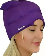 Headache and Migraine Relief Cap - A Headache Ice Mask or Hat used for Migraines and Tension Headache Relief. Stretchy, comfortable, Dark and Cool (by)