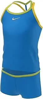 [Nike] Swim Girls' Essential T-Crossback Tankini Set Photo Blue XL (16 Big Kids) / Photo Blue
