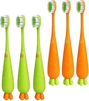 SOESFOUFU Manual Children Toothbrush Carrot Shape Soft Toothbrush for Kids Kids Tooth Brush