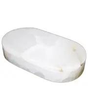 BIDKhome White Alabaster Oval Display Box Lg.10Inx5.5Inx1.75In 6 x 10