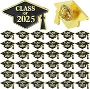 [Trnayi] 60 Pcs Class of 2024 Graduation Pins Souvenir Emblem Graduation Pins Congrats Badges Button Lapel Pin Class of 2024 Graduation Gifts for High School College Teacher Student
