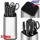Universal Knife Block Stainless Steel Kitchen Scissor Knives Holder Storage Rack